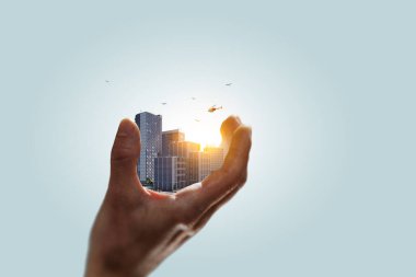 Emlak konsepti. Karışık ortam