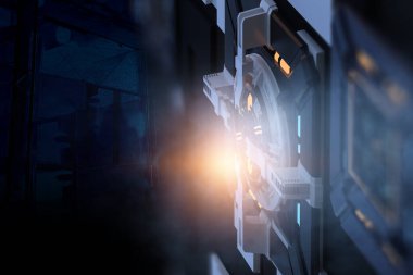 Teknoloji ve yenilik kavramı. Karışık ortam