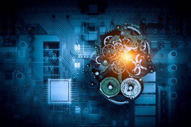 Vites ve dişli makro. Karışık ortam