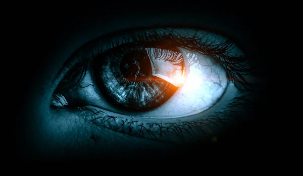 Макрозображення людського ока — стокове фото