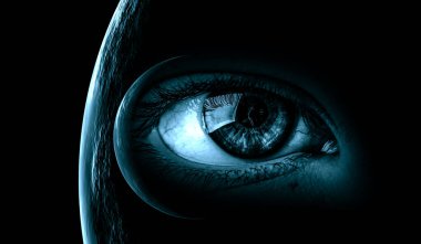 İnsan gözünün makro görüntüsü