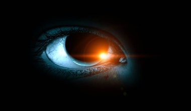 İnsan gözünün makro görüntüsü