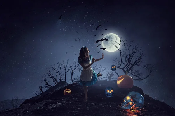 Image effrayante de Halloween. Techniques mixtes — Photo