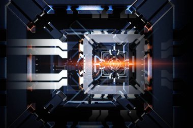 Teknoloji ve yenilik kavramı. Karışık ortam