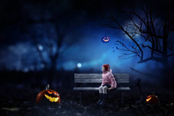 Spooky halloween image . Mixed media — Stock Photo, Image