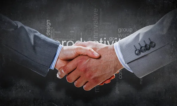 Partnerství. Obrázek potřesení rukou — Stock fotografie