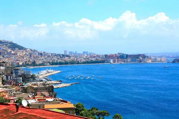 Panorama Napoli Del Mediterraneo Italia — Foto Stock