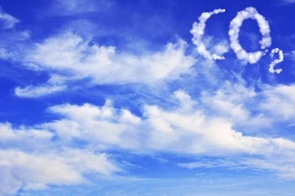 Symbol Co2 Clouds Blue Sky — Stock Photo, Image