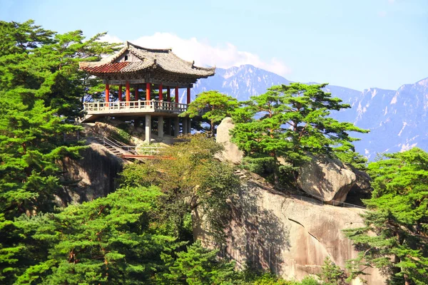 Ancient Pavilion Kumgangsan Mountains Diamond Mountains Samil Lake Kangwon Province — Stock Photo, Image