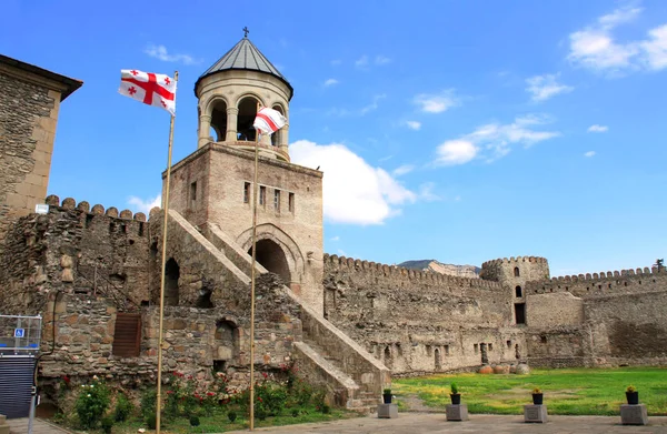 Mur Forteresse Dans Complexe Orthodoxe Svetitskhoveli Mtskheta Géorgie Patrimoine Mondial — Photo