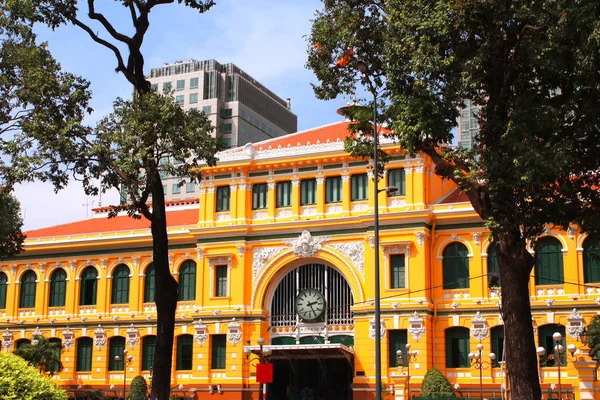 Saigon Merkez Postane Gustave Eiffel Tarafından Tasarlanmıştır Chi Minh Saigon — Stok fotoğraf