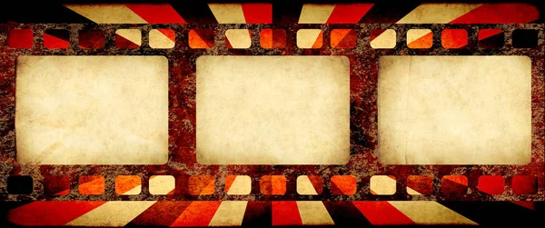 Grunge Horizontální Pozadí Retro Filmové Pásy Starý Papír Textury Pruhovanou — Stock fotografie