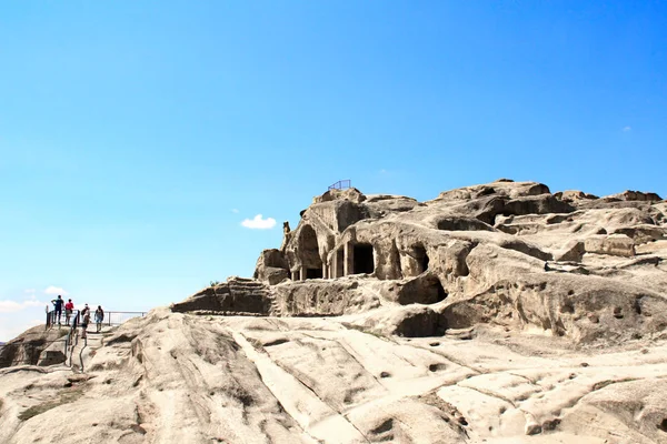 Giriş Evine Antika Cave City Uplistsikhe Georgia Unesco Dünya Miras — Stok fotoğraf