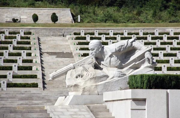 North Korea Pyongyang Сентября 2017 Года Статуя Героя Стрелка Военном Стоковое Фото