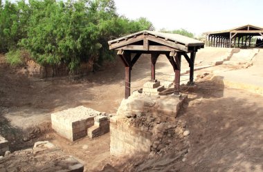 Bethany beyond the Jordan - place where Jesus was baptised by John the Baptist in the Jordan River, Middle East clipart