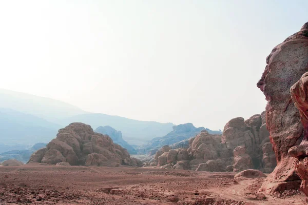 Beautiful Landscape Rocks White Petra Jordan Middle East — Stock Photo, Image