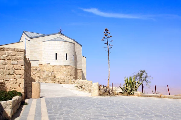 Musa Musa Nın Anıtı Mount Nebo Ürdün Orta Doğu Üzerinde — Stok fotoğraf