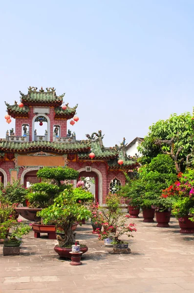 Вход Китайский Храм Цюань Конг Хойане Вьетнам — стоковое фото