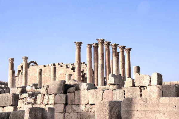 Templo Ártemis Jerash Gerasa Antiga Capital Romana Maior Cidade Jerash — Fotografia de Stock