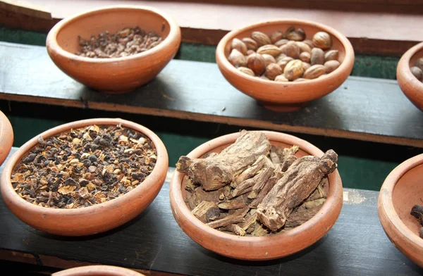 Inhaltsstoffe der ayurvedischen Behandlung, sri lanka — Stockfoto