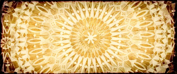 Grunge fond avec texture de papier et ornement de carreaux au Maroc — Photo
