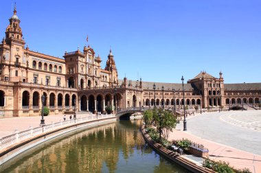 Spanish square or the Plaza de Espana in Seville, Spain