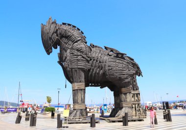 Çanakkale, Türkiye - 16 Haziran 2019 : Truva Atı