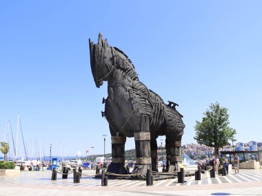 Çanakkale, Türkiye - 16 Haziran 2019 : Truva Atı