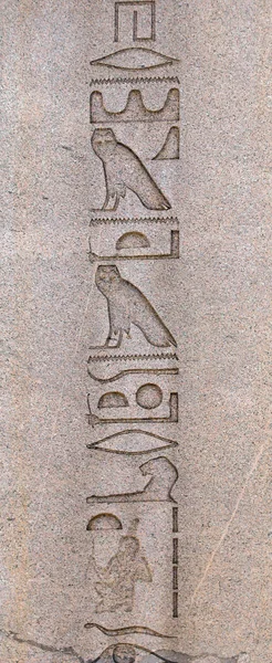 Hieroglyphen auf dem alten ägyptischen Obelisk, Istanbul, Türkei — Stockfoto