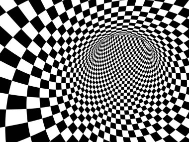 Siyah ve beyaz c damalı doku ile geometrik arka plan