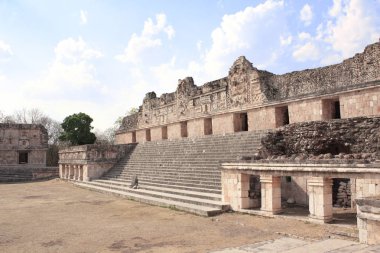 Kraliyet kompleksi harabeleri, Uxmal, Yucatan, Meksika