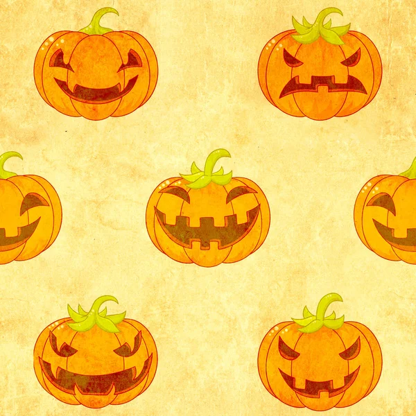 Sfondo con texture di carta e zucche di Halloween — Foto Stock