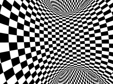 Siyah ve beyaz c damalı doku ile geometrik arka plan