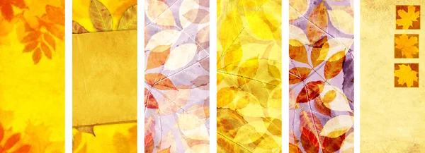 Reihe von vertikalen oder horizontalen Herbstbannern — Stockfoto