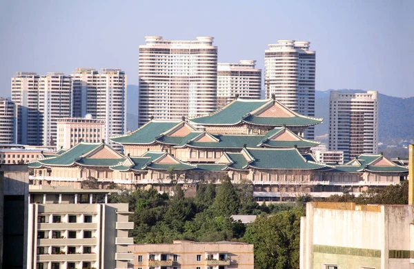 Luchtfoto van Pyongyang, Noord-Korea (DPRK) — Stockfoto