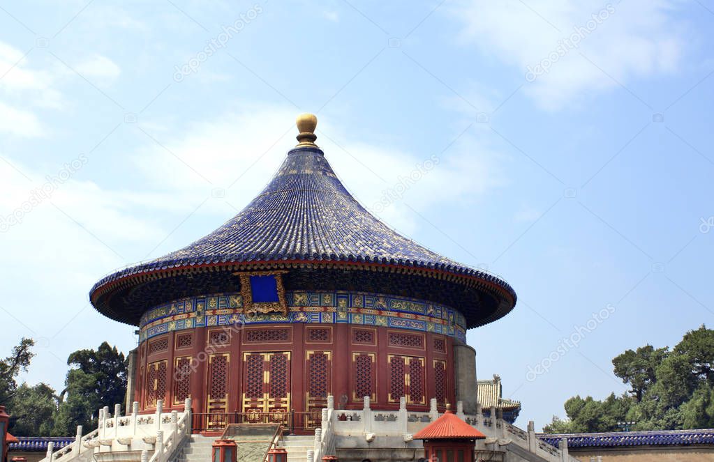 Ancient pavilion near to Temple of Heaven, Beijing, China