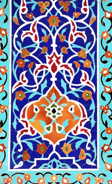 Detalhe da tradicional parede de mosaico persa, Irã — Fotografia de Stock