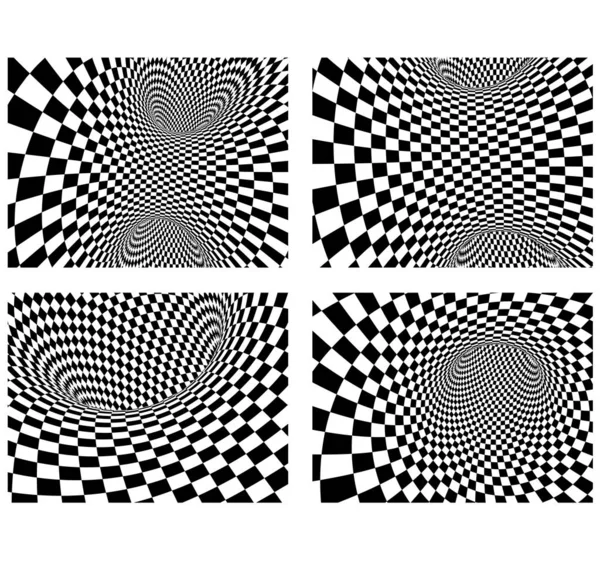 Ensemble de quatre décors vectoriels abstraits — Image vectorielle