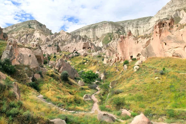 Grottor Berggrunden Selime Kloster Ihlara Valley Kappadokien Turkiet — Stockfoto
