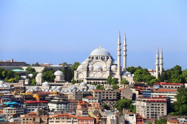 Süleyman Camii ve Muhteşem Süleyman Anıtmezarı (Büyük Süleyman) ve sevgili eşi Hürrem Haseki Sultan (Roksolana), İstanbul, Türkiye 'deki Osmanlı İmparatorluk Camii