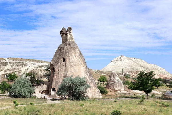 Vecchie Grotte Eremiti Fata Camino Multihead Funghi Pietra Valle Del — Foto Stock