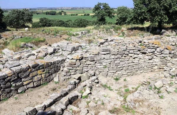 古代トロイ市 カナカレ州 トルコの石造りの建物の遺跡 ユネスコ世界遺産 — ストック写真