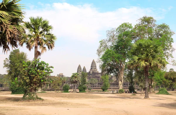 Famous Khmer Ancient Temple Complex Angkor Wat Angkor Thom Siem — Stock Photo, Image