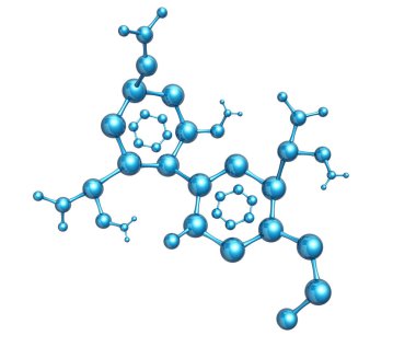Soyut moleküler yapının modelleri. Beyaz arka planda izole edilmiş. Metnin için alanı kopyala. 3d hazırlayıcı