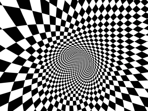 Abstracte Illusie Geometrische Achtergrond Met Geruite Textuur Van Zwart Wit — Stockfoto