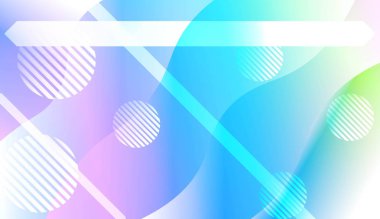 Dalga geometrik şekil, çizgiler, daire ile şablon arka plan. Kapak sayfası, afiş, web sitelerinin afiş için tasarım. Renk Gradyan lı Vektör Çizimi.