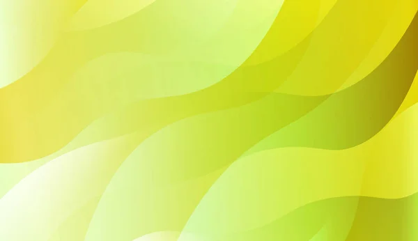 Mallbakgrund med våg geometrisk form. För mall mobiltelefon bakgrunder. Vektor illustration med grön gul färggradient. — Stock vektor