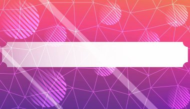 Üçgen, çizgi, daire, metin alanı ile dekoratif arka plan. Flyer, ekran, iş sunumu için. Vektör Illustration. Bulanık arka plan, pürüzsüz degrade doku rengi.