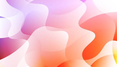 Canlı ve Pürüzsüz Degrade Yumuşak Renkler Dalga Geometrik Şekil. Kapak sayfası, afiş, web sitelerinin afiş için. Vektör İllüstrasyonu.