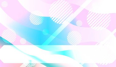 Dalga geometrik şekil, çizgiler, daire Ile şablon açılış sayfası. Tasarım, sunum, Iş için. Renk gradyan ile vektör Illustration.